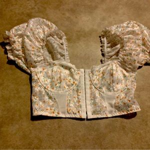White corset top
